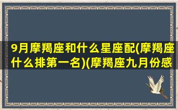 9月摩羯座和什么星座配(摩羯座什么排第一名)(摩羯座九月份感情2021)