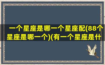 一个星座是哪一个星座配(88个星座是哪一个)(有一个星座是什么)