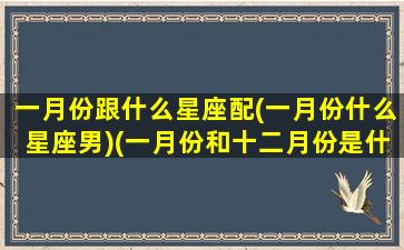 一月份跟什么星座配(一月份什么星座男)(一月份和十二月份是什么星座)