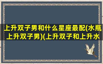 上升双子男和什么星座最配(水瓶上升双子男)(上升双子和上升水瓶配对)