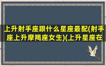 上升射手座跟什么星座最配(射手座上升摩羯座女生)(上升星座在射手座的人的伴侣是如何的)