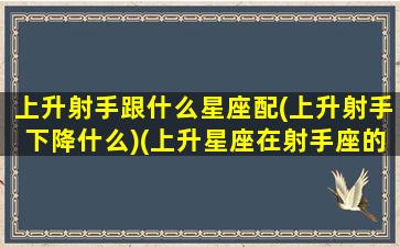 上升射手跟什么星座配(上升射手下降什么)(上升星座在射手座的人的伴侣是如何的)