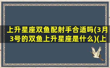 上升星座双鱼配射手合适吗(3月3号的双鱼上升星座是什么)(上升双鱼和射手座)