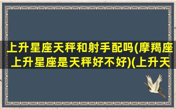 上升星座天秤和射手配吗(摩羯座上升星座是天秤好不好)(上升天平和上升射手配吗)