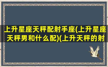 上升星座天秤配射手座(上升星座天秤男和什么配)(上升天秤的射手)