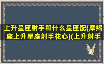 上升星座射手和什么星座配(摩羯座上升星座射手花心)(上升射手和上升摩羯配对)