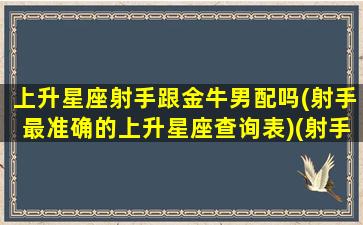 上升星座射手跟金牛男配吗(射手最准确的上升星座查询表)(射手上升金牛座女生性格)