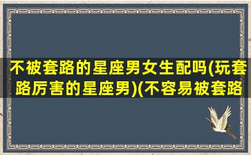 不被套路的星座男女生配吗(玩套路厉害的星座男)(不容易被套路的女生)