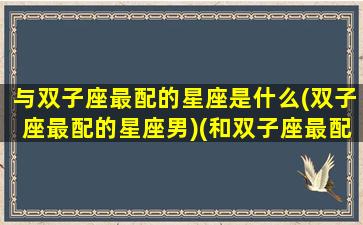 与双子座最配的星座是什么(双子座最配的星座男)(和双子座最配的三大星座)
