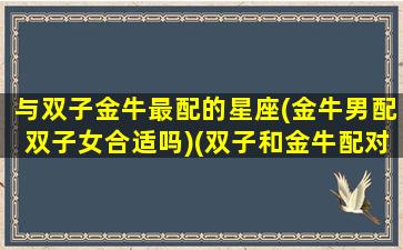 与双子金牛最配的星座(金牛男配双子女合适吗)(双子和金牛配对)