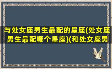 与处女座男生最配的星座(处女座男生最配哪个星座)(和处女座男最匹配的星座女配对)