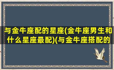 与金牛座配的星座(金牛座男生和什么星座最配)(与金牛座搭配的星座)