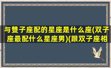 与雙子座配的星座是什么座(双子座最配什么星座男)(跟双子座相配的星座)