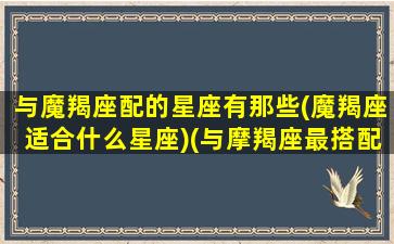 与魔羯座配的星座有那些(魔羯座适合什么星座)(与摩羯座最搭配的星座是哪个星座)