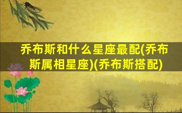 乔布斯和什么星座最配(乔布斯属相星座)(乔布斯搭配)