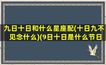 九日十日和什么星座配(十日九不见念什么)(9日十日是什么节日)