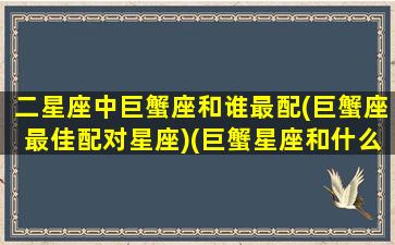 二星座中巨蟹座和谁最配(巨蟹座最佳配对星座)(巨蟹星座和什么星座最配对)