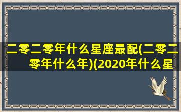 二零二零年什么星座最配(二零二零年什么年)(2020年什么星座最好)