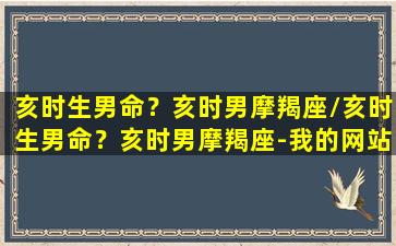 亥时生男命？亥时男摩羯座/亥时生男命？亥时男摩羯座-我的网站(亥时出生的男人命运如何)