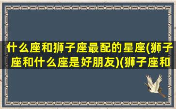 什么座和狮子座最配的星座(狮子座和什么座是好朋友)(狮子座和什么星座更般配)