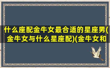 什么座配金牛女最合适的星座男(金牛女与什么星座配)(金牛女和什么星座最配做男朋友)