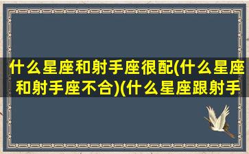 什么星座和射手座很配(什么星座和射手座不合)(什么星座跟射手座最配对)