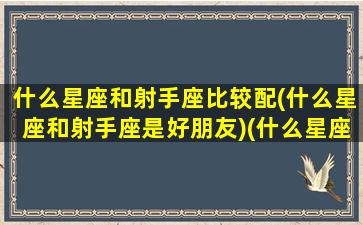 什么星座和射手座比较配(什么星座和射手座是好朋友)(什么星座跟射手座配)