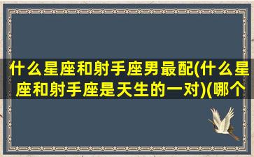 什么星座和射手座男最配(什么星座和射手座是天生的一对)(哪个星座跟射手座最配)