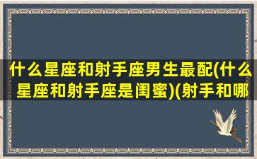 什么星座和射手座男生最配(什么星座和射手座是闺蜜)(射手和哪个星座合适)