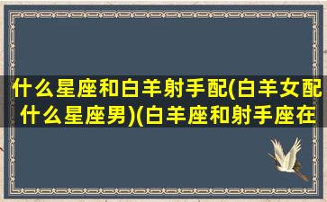 什么星座和白羊射手配(白羊女配什么星座男)(白羊座和射手座在一起的明星)