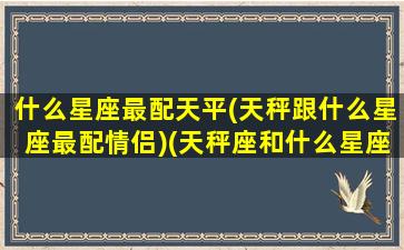 什么星座最配天平(天秤跟什么星座最配情侣)(天秤座和什么星座匹配度最高)