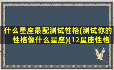 什么星座最配测试性格(测试你的性格像什么星座)(12星座性格测试)