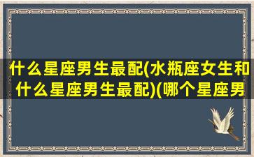 什么星座男生最配(水瓶座女生和什么星座男生最配)(哪个星座男和水瓶女最配)