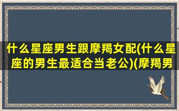 什么星座男生跟摩羯女配(什么星座的男生最适合当老公)(摩羯男和什么星座女生最配)