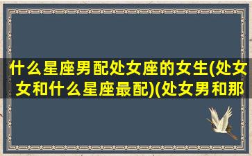 什么星座男配处女座的女生(处女女和什么星座最配)(处女男和那个星座配)