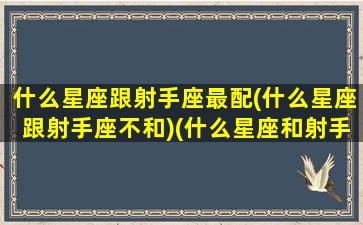 什么星座跟射手座最配(什么星座跟射手座不和)(什么星座和射手座不合)