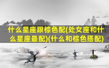 什么星座跟棕色配(处女座和什么星座最配)(什么和棕色搭配)