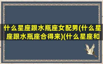 什么星座跟水瓶座女配男(什么星座跟水瓶座合得来)(什么星座和水瓶座女生最配)