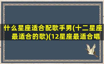 什么星座适合配歌手男(十二星座最适合的歌)(12星座最适合唱的歌)