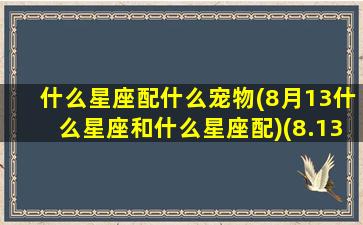 什么星座配什么宠物(8月13什么星座和什么星座配)(8.13什么座)