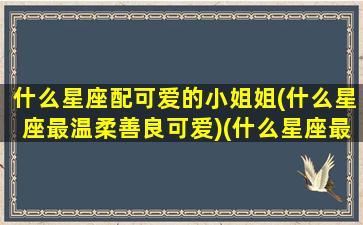 什么星座配可爱的小姐姐(什么星座最温柔善良可爱)(什么星座最可爱最温柔)