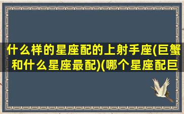 什么样的星座配的上射手座(巨蟹和什么星座最配)(哪个星座配巨蟹座)