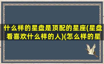 什么样的星盘是顶配的星座(星盘看喜欢什么样的人)(怎么样的星盘好)