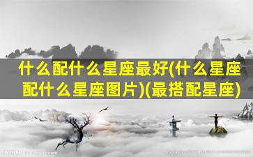 什么配什么星座最好(什么星座配什么星座图片)(最搭配星座)