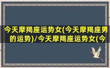 今天摩羯座运势女(今天摩羯座男的运势)/今天摩羯座运势女(今天摩羯座男的运势)-我的网站