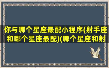 你与哪个星座最配小程序(射手座和哪个星座最配)(哪个星座和射手座最配对)