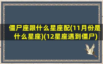 僵尸座跟什么星座配(11月份是什么星座)(12星座遇到僵尸)