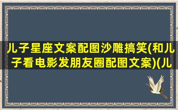 儿子星座文案配图沙雕搞笑(和儿子看电影发朋友圈配图文案)(儿子十二星座)