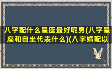 八字配什么星座最好呢男(八字星座和自坐代表什么)(八字婚配以什么最准)