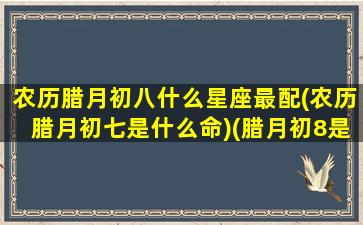 农历腊月初八什么星座最配(农历腊月初七是什么命)(腊月初8是什么星座)